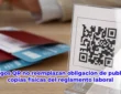Publicación física del reglamento laboral y uso complementario de códigos QR
