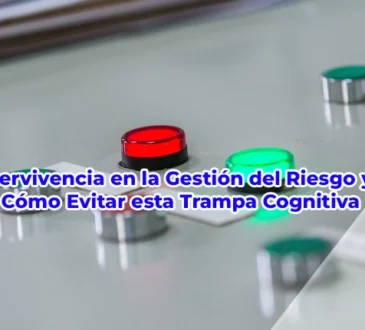 Panel de control con indicadores rojos y verdes que representan la gestión del riesgo y el sesgo de supervivencia en seguridad empresarial