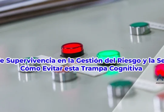 Panel de control con indicadores rojos y verdes que representan la gestión del riesgo y el sesgo de supervivencia en seguridad empresarial