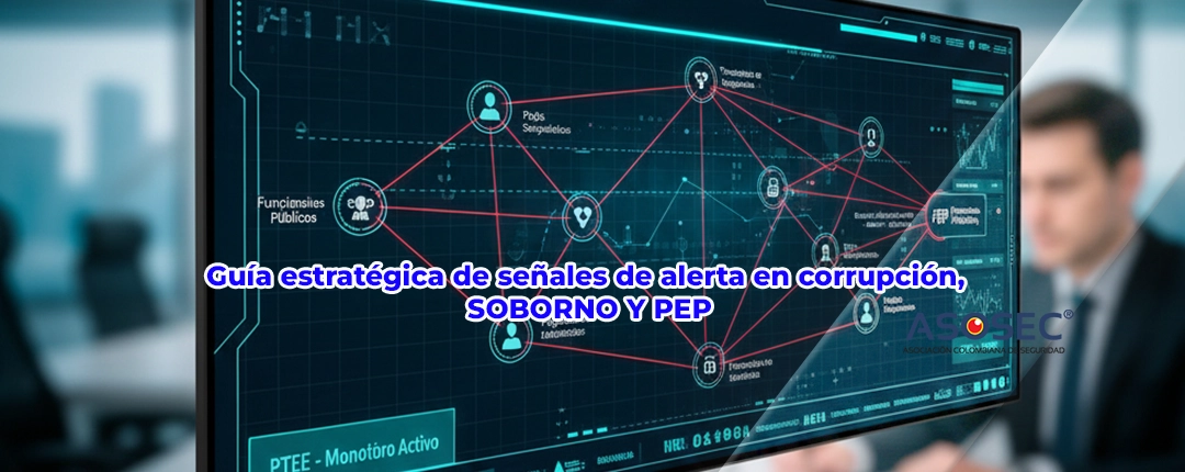 Analista de cumplimiento revisando un sistema de monitoreo para detectar Señales de Alerta de corrupción y riesgos asociados a Personas Expuestas Políticamente (PEP)