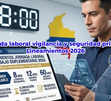Lineamientos jornada laboral vigilancia y seguridad privada ASOSEC 2026