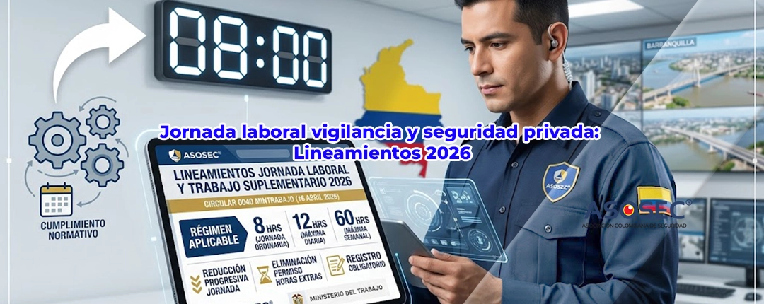 Lineamientos jornada laboral vigilancia y seguridad privada ASOSEC 2026